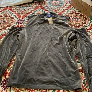 Grey polyester cold shoulder